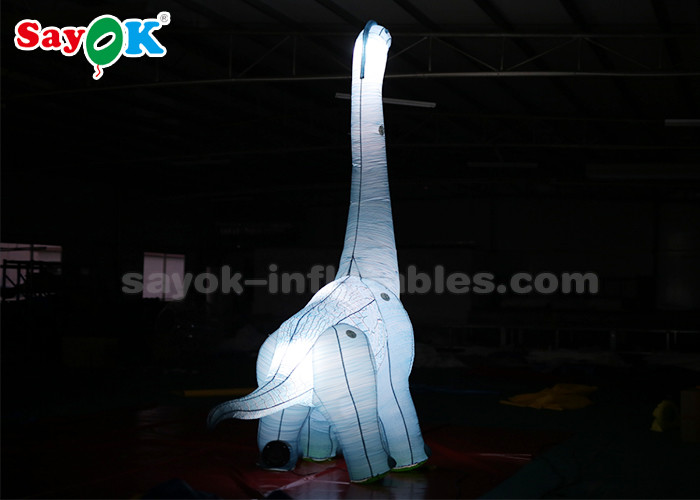 Oxford Fabric 4mH Inflatable Cartoon Characters Dinosaur With LED Light