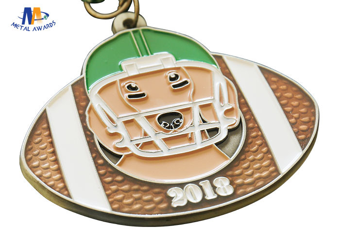 Hockey Shape Metal Award Medals Zinc Alloy Die Casting High Durability
