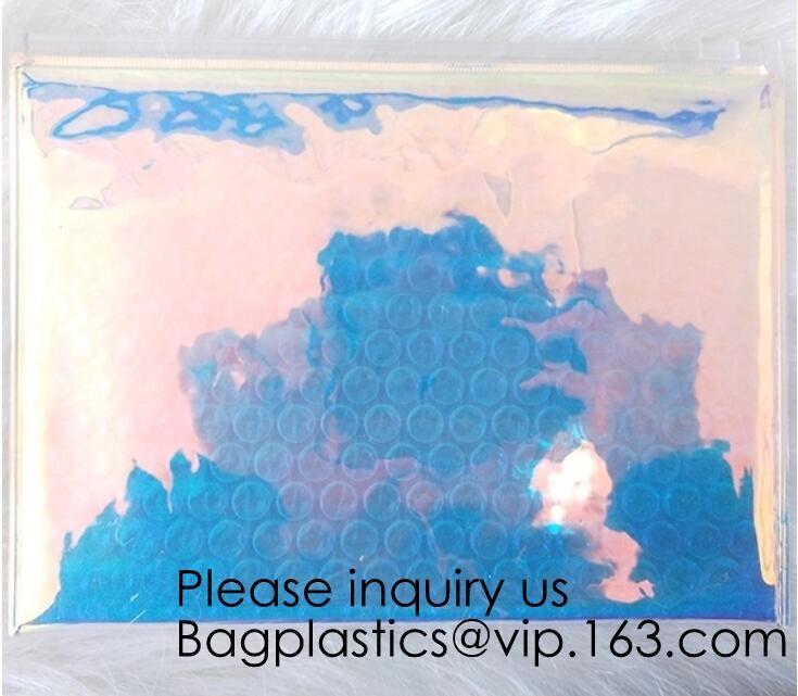 Colored PVC Film Bubble Bag/Special PVC k Bubble Bag/New Material Bubble Mailer With Zipper, bagease, bagplastics
