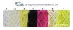 Voile Yellow Cotton Nylon Lace Fabric Eco-friendly Dyeing For Curtain Decoration