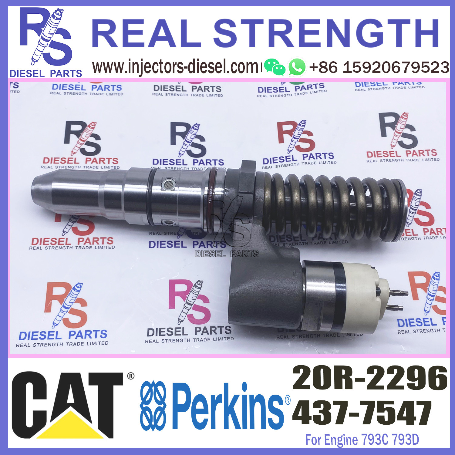 Construction Machinery Parts 20R-2296 Cat Reman Fuel Injector For CAT