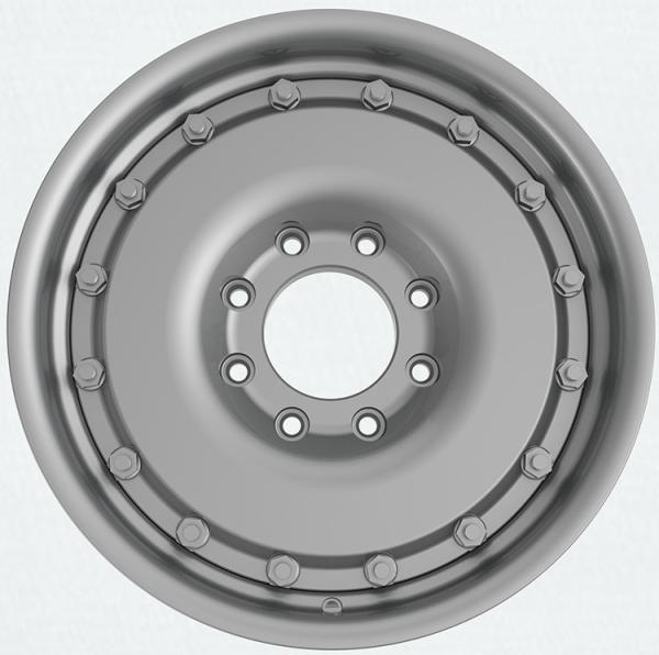 Silver 8.0Jx18 Inch 20 Inch 8x165.1 Heavy Duty 1800kg 2 Piece Bolted Military