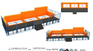 Quality China Junping Bed/ Senjun Professional Bungee Trampoline/ 99M2 Large Size Indoor Trampoline Park wholesale