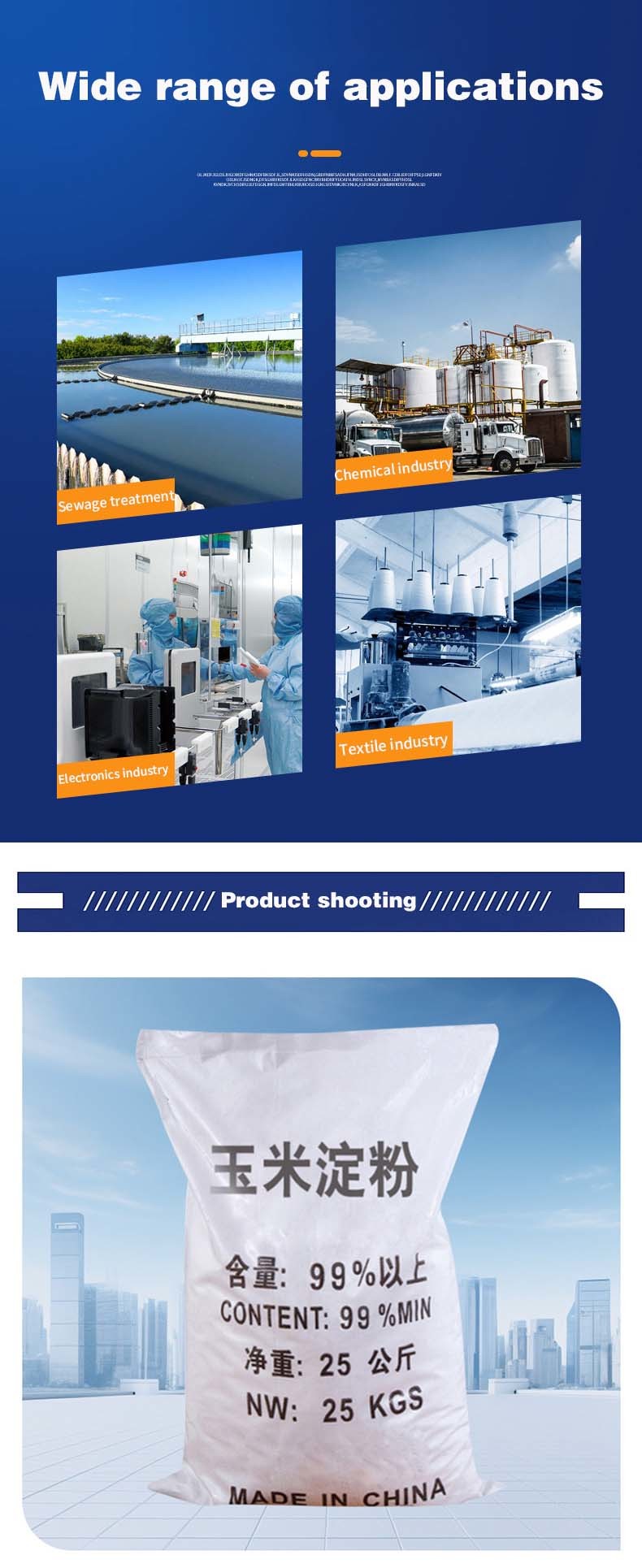 Best Food Grade Cornstarch from with Single Gross Weight of 25.000 kg