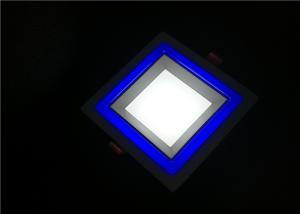 China 12W + 4W Multi Coloured Downlights , Square White Blue Color Changing Led Recessed Lighting on sale