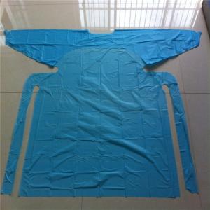 Quality Anti Dust Disposable Plastic Aprons With Sleeves , CPE Disposable Hospital Gowns wholesale