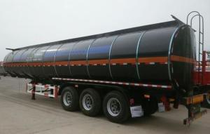 Quality Heating Asphalt Tank Semi Trailer 35 - 60cbm 3 Axle Insulated Tanker Trailers wholesale
