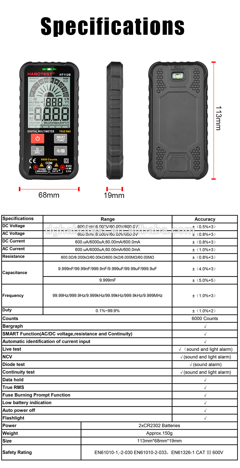 HT112B Multimeter Accessories