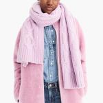 Multi Color Knitted Shawl Wrap / Cable Knit Scarf For Women Keeping Warm