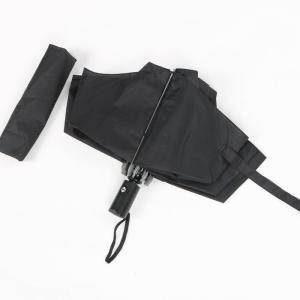 Quality Inverted Self Opening Umbrella , Black Pongee Canopy Automatic Folding Umbrella wholesale