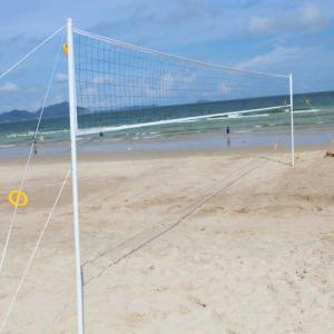 Quality PE Knotted Portable Volleyball Net 2.1m Beach Volleyball Set wholesale