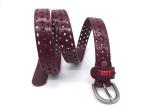 Hollow Out 2.5cm Womens Genuine Leather Belt Needle Buckles