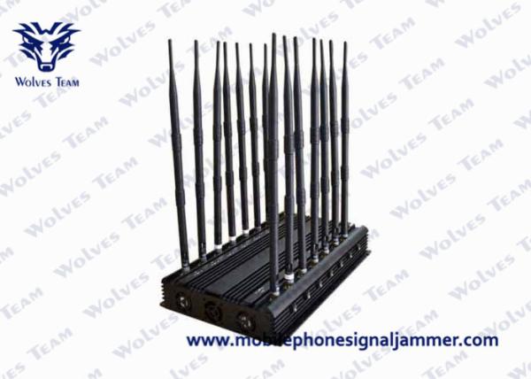 Adjustable 14 Antennas Powerful 3G 4G Phone Blocker WiFi UHF VHF GPS Lojack