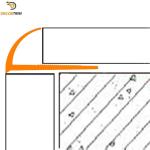 10×2500mm PVC Tile Trim Round Open Shape For Tile Edge Protection​