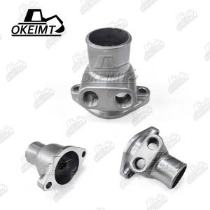 Quality Aluminum Water Outlet Connection For 4JG1 Diesel Engine Thermostat Upper Seat Double Holes wholesale