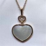 Chopard diamonds of love necklace 18kt gold with yellow gold or white gold