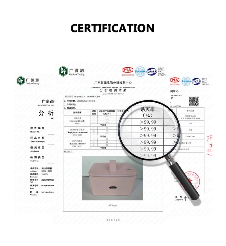 608g 3 Min Portable Mirco USB 260nm UVC LED Sterilizer