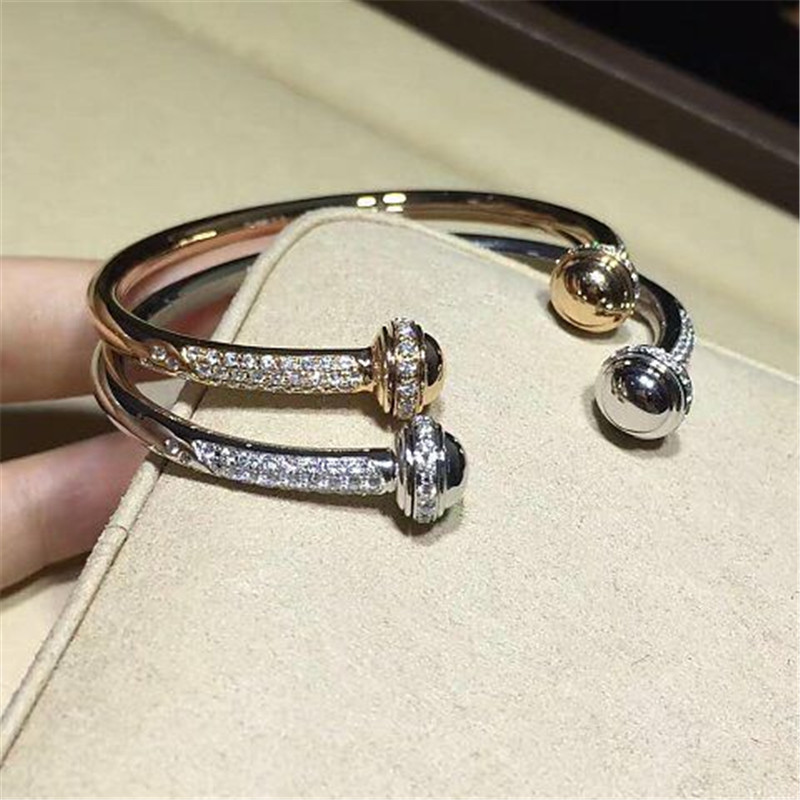 Luxury jewe factory bracelet gold diamond 18k gold white gold yellow gold rose gold diamond bracelet