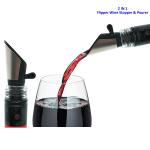 Shatterproof Liquor Bottle Stopper Pourer Stainless Steel Wine Stopper
