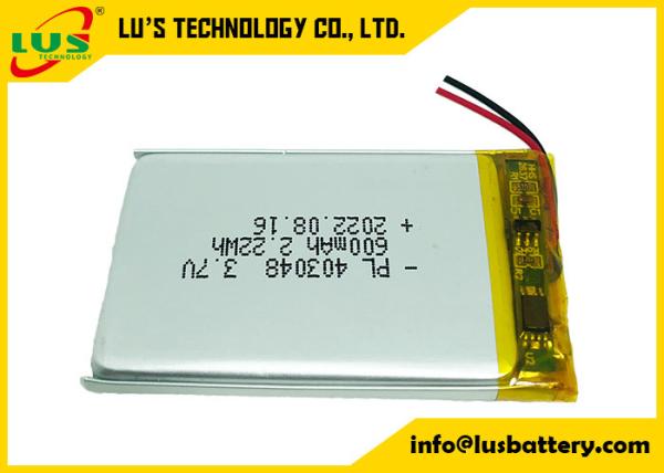 LP403048 3.7V Flexible Li Polymer Battery 600mah PCBA Protection Board For