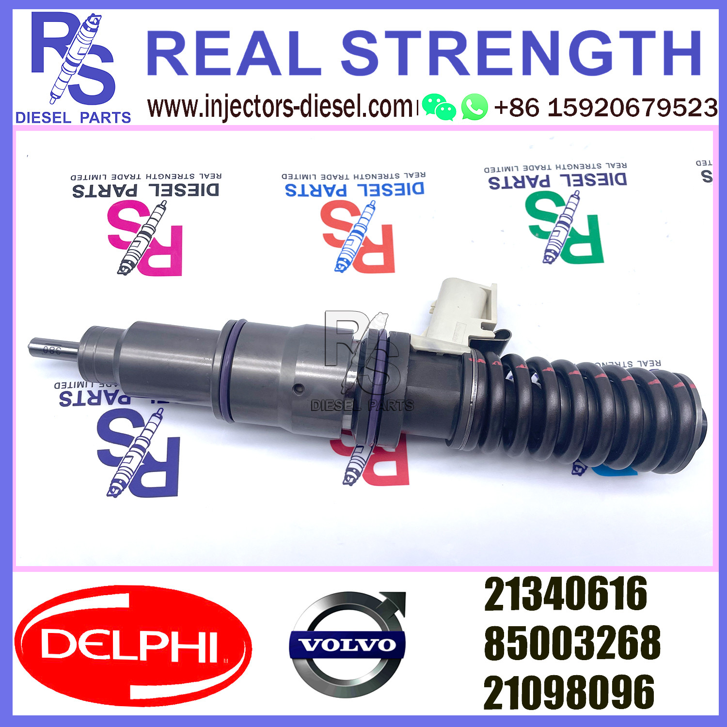 DELPHI 4pin 85003268 21340616 Diesel pump Injector 85003268 21340616 21098096 E3.18 for V-O-L-V MD13 EURO 5 LOW POWER