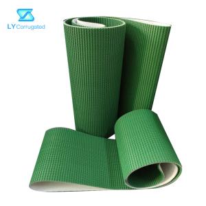 Quality Corrugated Cardboard Green PVC Inclining Conveyor Belt For Auto Basket Stacker wholesale