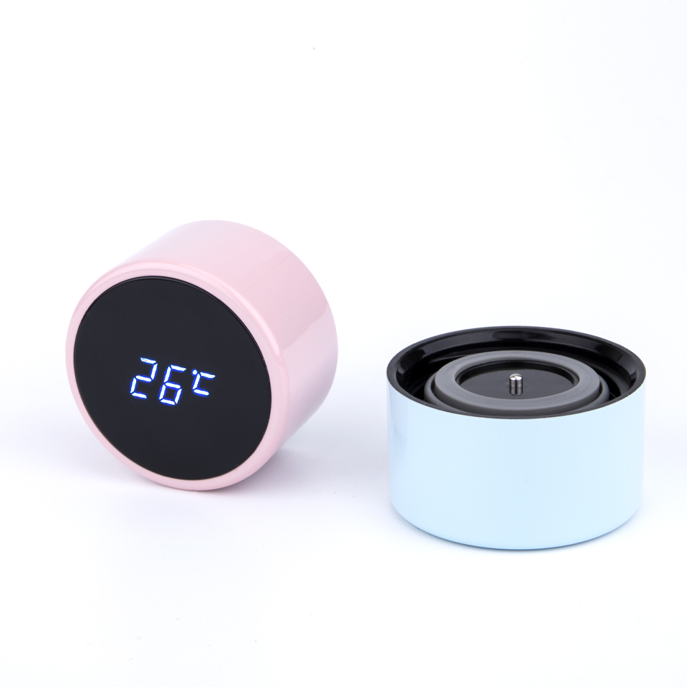 320ml Double Wall Vacuum Travel Mug Insulated Led Temperature Display Smart Water Bottle Metal Thermos Flask