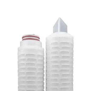 Quality PP 10&quot; Microelectronics Pleated Membrane Filter Cartridge 0.4 0.7m2 Filtration Area wholesale