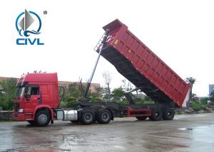 Quality Sinotruk Cimc End Dump Semi Trailer Trucks Trailer With Front Lifting 50 Ton 3 Axle wholesale