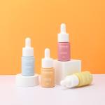 OEM 15ml Serum Dropper Bottles Colorful Vials Skincare Packaging Glass Dropper
