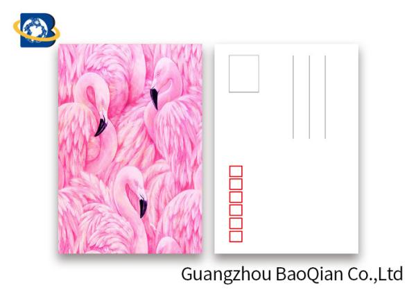 Loverly Flamingo Lenticular Image Printing Postcard , 3D Lenticular Picture