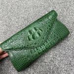 Authentic Crocodile Skin Women Envelop Clutch Genuine Alligator Leather Lady