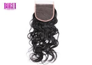 Quality Eco Brazilian Water Wave Human Hair , 4 * 4 Lace Closure Without Chemical wholesale