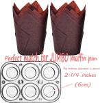 Tulip Baking Cup Paper Muffin Liner Muffin Wrap Brown Parchment