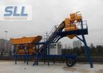 CE Approved Mobile Concrete Batching Plant Portable Space Saving 17.5T