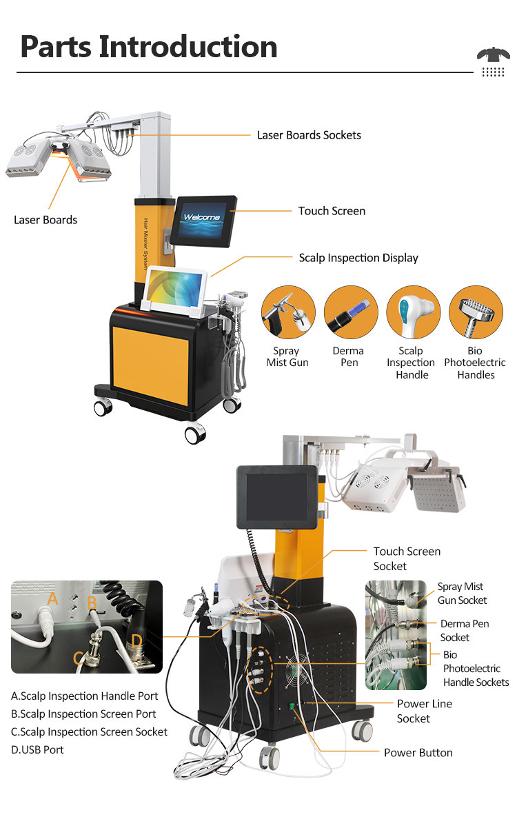 650nm 6 In 1 Laser Hair Growth Device For Scalp Care / Hair Regeneration