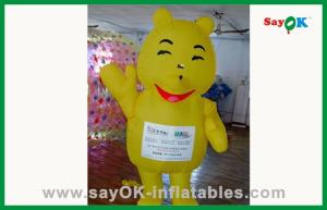 Quality Customized Inflatable Cartoon Characters Yellow Inflatable Bear For Water Park wholesale