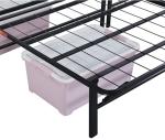 Black Metal Bed in Bedroom Furniture with Folding Single Design at Affordable