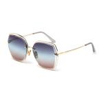 UV400 Gradient Lens Sunglasses Hollow Metal Frame Polarized