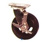 Quality 900 Pound 6 Inch Casting Dumpster Caster Wheels With Side Brake wholesale