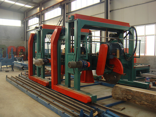 popular!!! DS1300 double blades cutting angle circular sawmill well sold in Suriname market