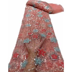 Quality Australian Fashion Wedding Party Dress Bridal Dress Fabric High Quality Beaded 3D Candy Color French Embroidery For Party Dress wholesale