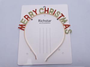 Quality Gold Womens Holiday Hair Accessories Christmas Headband Lightweight wholesale