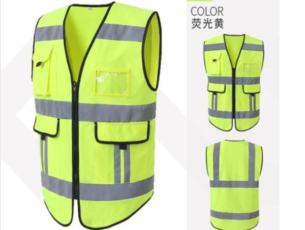 Cheap Reflective Safety Vest , Anti Static Vest Yellow Polyester Mesh Material for sale