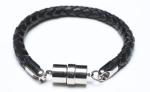Leather Bracelet, Stainless Steel Clasp