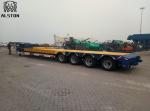 100 Ton Lowbed Semi Trailer , Gooseneck 4 Axle Lowboy Trailer