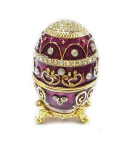 Quality Easter Russian faberge egg trinket ring box Vintage decor metal Faberge Egg Jewelry Box Russian Eater Egg Jewelry Box wholesale