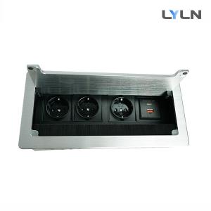 Quality Classic Aluminium Flip Up Cable Cubby With Anti Dust Brush wholesale
