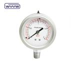 60mm SS304 Industrial Liquid Filled U Tube Pressure Gauge Bourdon Tube Manometer
