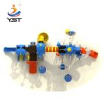 Rose Wood / LLDPE Water Park Playground Equipment With Tunnel / Handrail